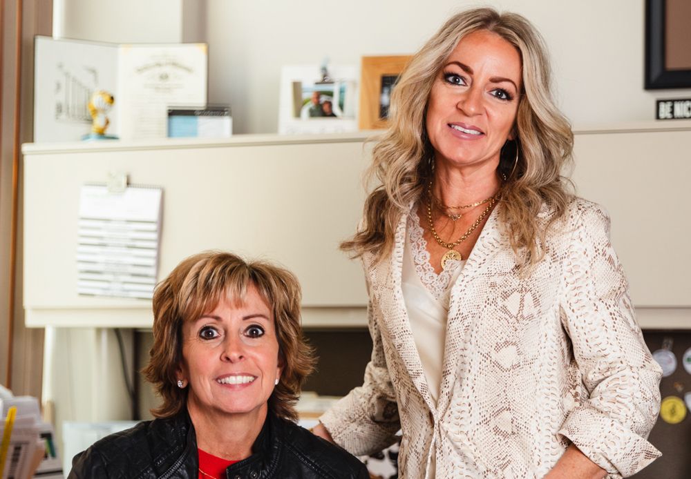 Women in Leadership at OPCC, Barb and Tracy on the Sales team