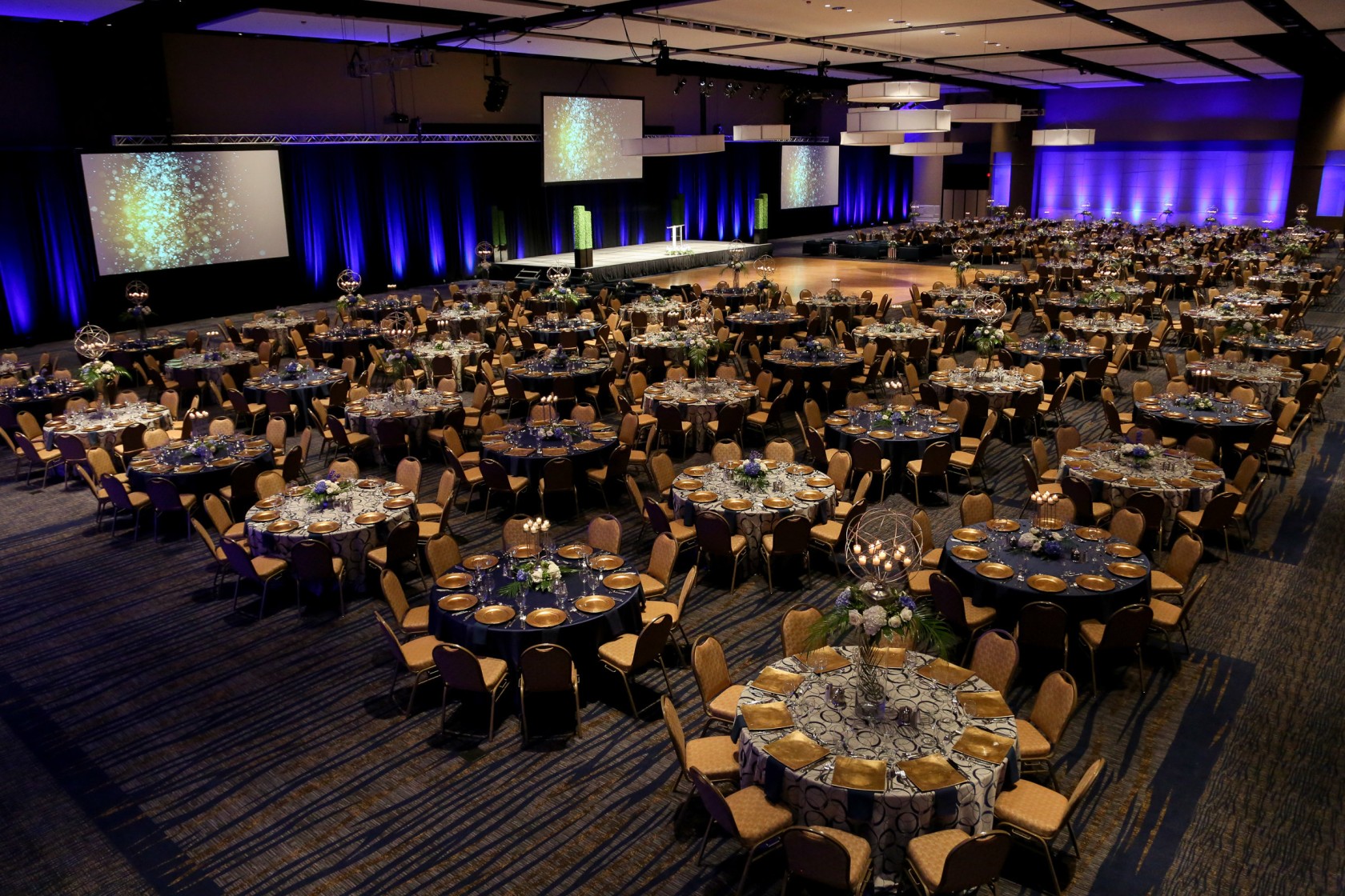 The ballroom in OPCC, the place to learn about social media marketing for large events.